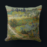 Garden at Arles by Vincent Van Gogh Cushion<br><div class="desc">Vincent Van Gogh - Garden at Arles. Beautiful fine art impressionistic painting. Available on many great Van Gogh gifts.</div>