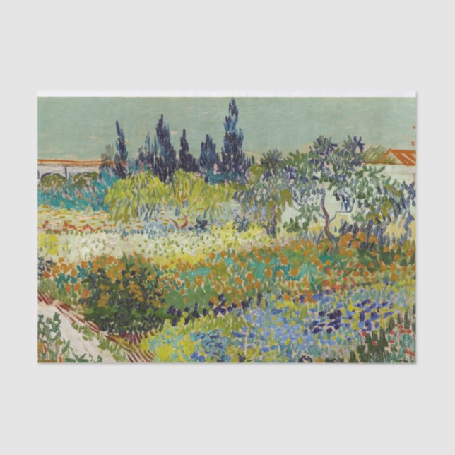 Garden at Arles Van Gogh Decoupage Paper (Front)
