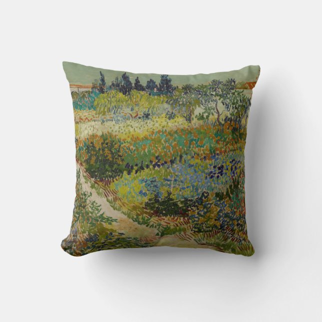 Garden at Arles - Vincent Van Gogh Cushion (Front)