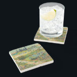 Garden at Arles | Vincent Van Gogh Stone Coaster<br><div class="desc">Garden at Arles (1888) by Dutch post-impressionist artist Vincent Van Gogh. Original artwork is an oil on canvas depicting a lush landscape of colourful flowers. 

Use the design tools to add custom text or personalise the image.</div>