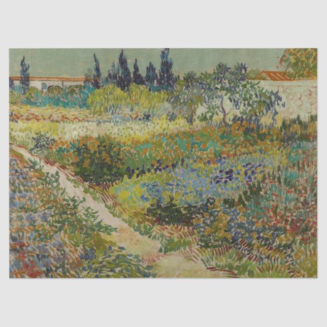 Garden at Arles - Vincent Van Gogh Tissue Paper (Front)