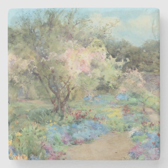 Garden at Kilmurry (by Mildred Anne Butler) Stone Coaster (Front)