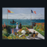 Garden at Sainte-Adresse (1867) Claude Monet Art Poster<br><div class="desc">Garden at Sainte-Adresse (1867) - Post Impressionism oil painting by Claude Monet Sainte-Adresse, a beach village adjacent to Le Havre, was where the famous Post-Impressionist artist Claude Monet and his family spent the summer of 1867. For this breezy, sunny picture of modern leisure, Monet utilised his father (who is depicted...</div>