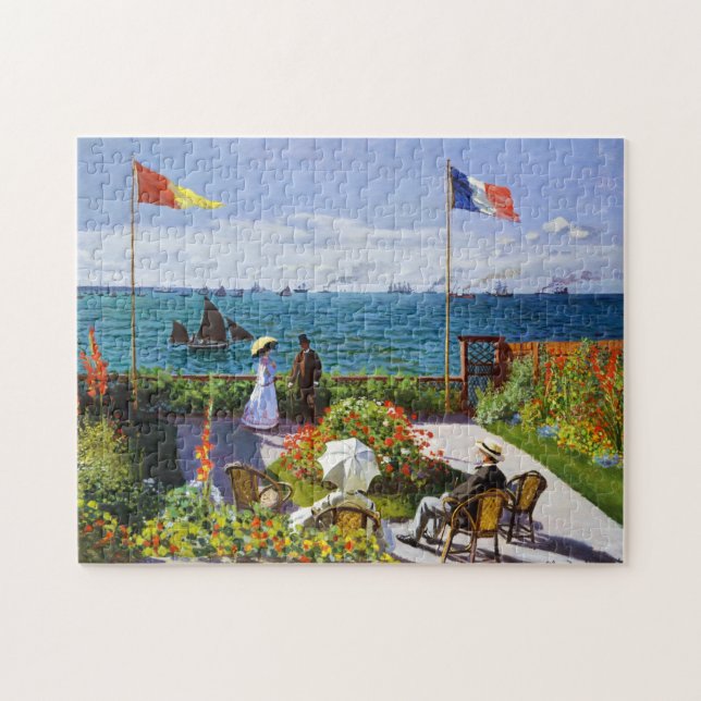 Garden at Sainte-Adresse Claude Monet vibrant Jigsaw Puzzle (Horizontal)