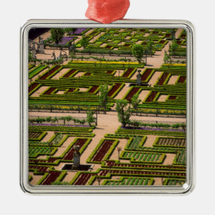 Garden at Villandry Chateau, Indre-et-Loire, 2 Metal Ornament