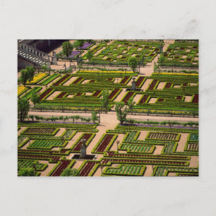 Garden at Villandry Chateau, Indre-et-Loire, 2 Postcard
