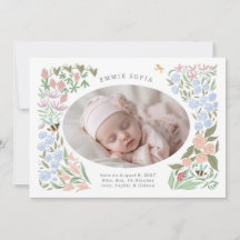 garden baby bloom | birth announcement girl