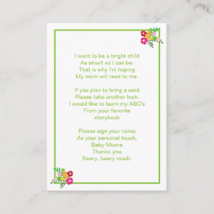 Garden Baby Bring a Book Card
