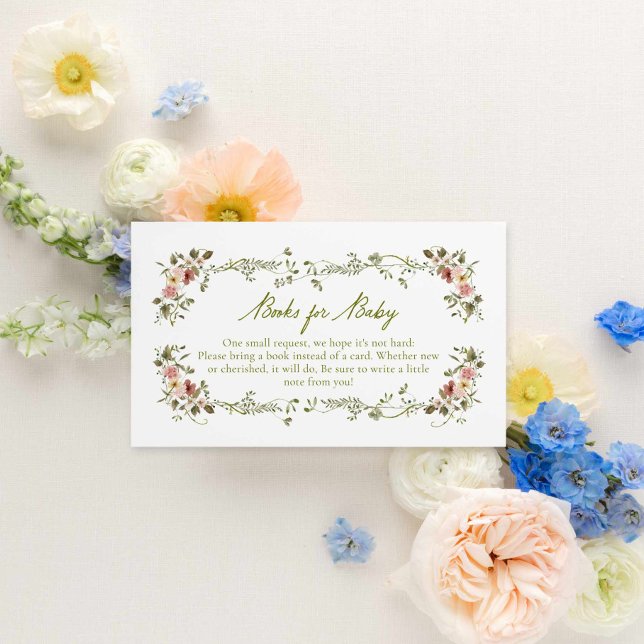 Garden Baby in Bloom Books for Baby Enclosure Card (Books for Baby Garden Baby shower Card
)