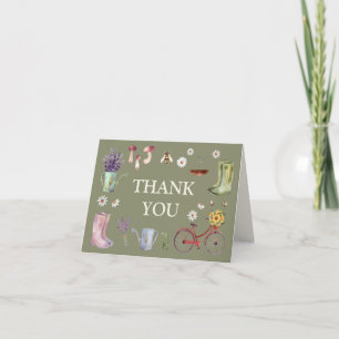 Garden Baby Shower Thank You Card