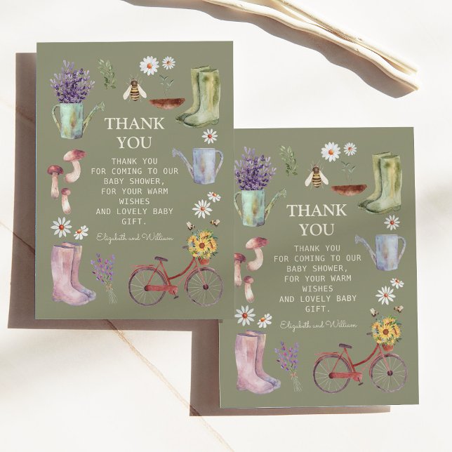 Garden Baby Shower Thank You Card (Creator Uploaded)