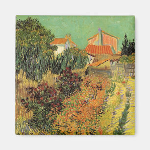 Garden Behind a House by Vincent van Gogh Magnet