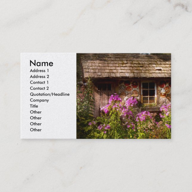 Garden - Belvidere, NJ - My little cottage Business Card (Front)