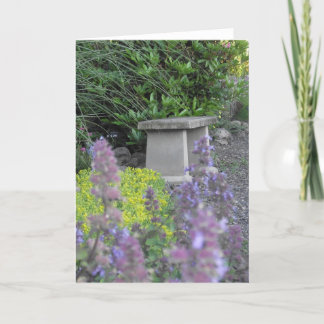 Garden Bench Blank Notecard