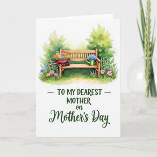 Garden Bench Floral Scene Card
