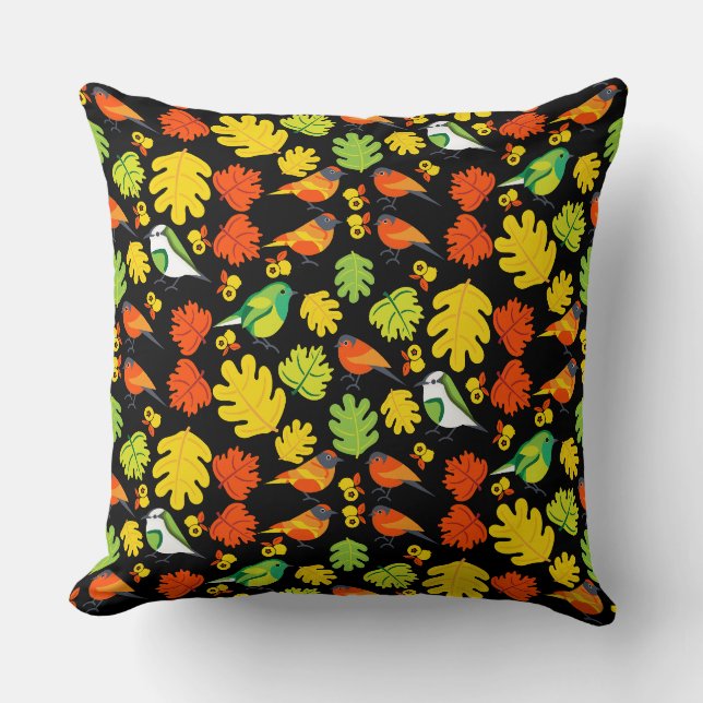 Garden Bird Home Decor Print Cushion (Front)