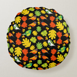Garden Bird Home Decor Print Round Cushion