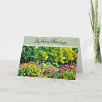 Garden Birthday Blessings - Birthday Card