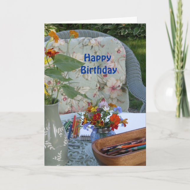 Garden Birthday Card (Front)