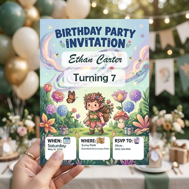 Garden Birthday Invitations with Florals Zazzle (Creator Uploaded)
