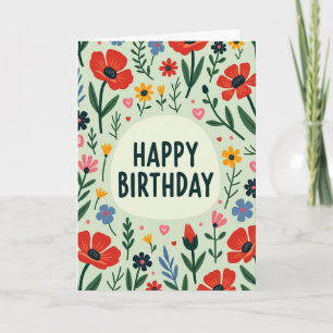 Garden Bloom Birthday Card