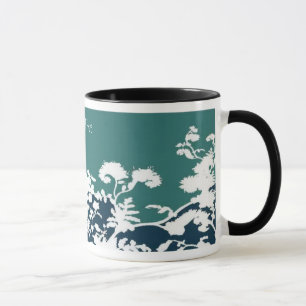 Garden Bloom Mug - Teal, Customise