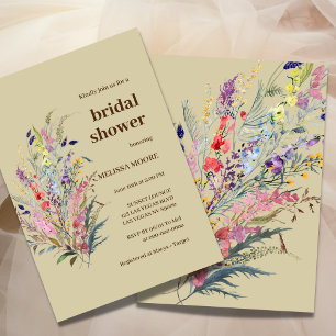Garden Blooms Bridal Shower Invitation
