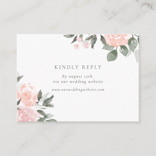 Garden Blooms RSVP by website insert (Front)