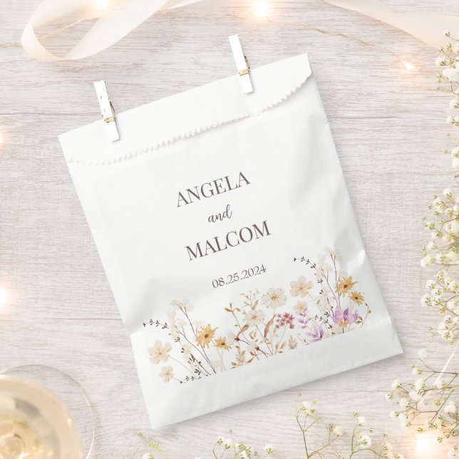 Garden Blooms Wedding Favour Bag (Clipped)