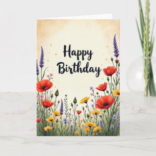 Garden Blossom Birthday Card