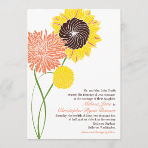 Garden Blossoms Wedding Invitation