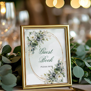 Garden Boho Greenery Guest Book Sign 8x10