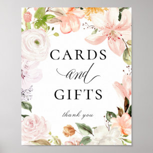 Garden Botanical Pastel Floral Cards Gifts Sign