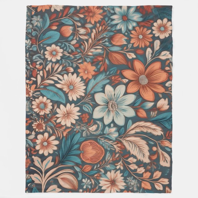 Garden Botanicals Fleece Blanket (Front)