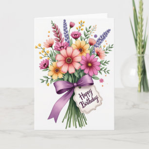 Garden Bouquet Birthday Card