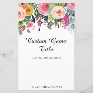 Garden Bridal Shower Game PRINTED