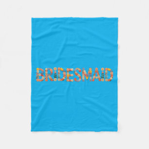 Garden Bridesmaid Bride Team Bridal Future Mrs Fleece Blanket