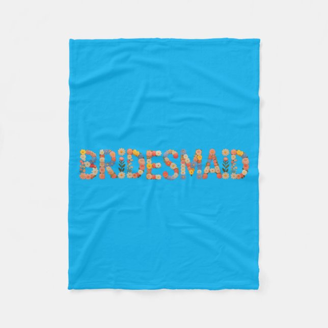 Garden Bridesmaid Bride Team Bridal Future Mrs Fleece Blanket (Front)