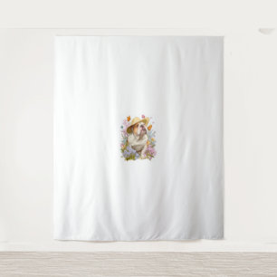 Garden Bulldog – Floral Funny Dog Tapestry