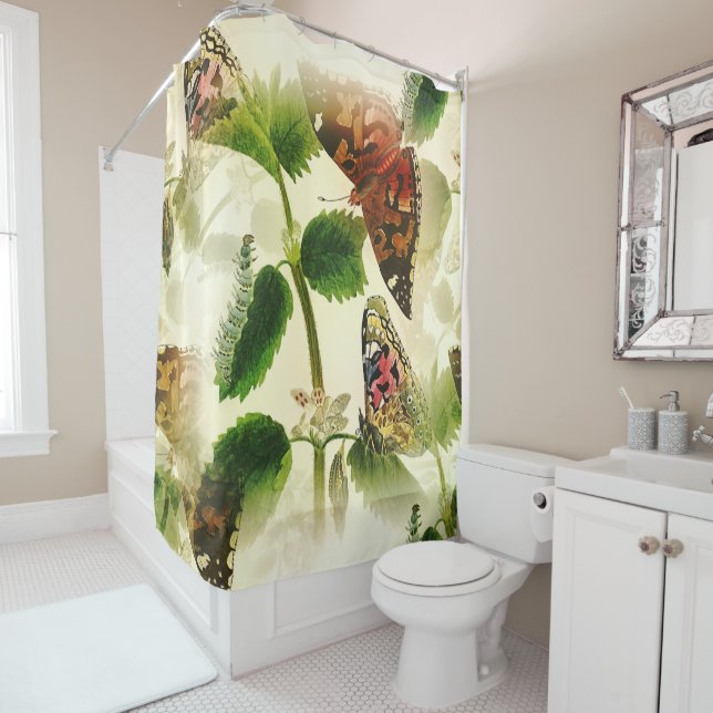 Garden Butterflies  Shower Curtain (In Situ)