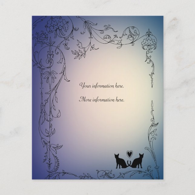 Garden Cat Lovers Wedding Insert (Front)
