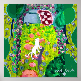 Garden cat poster