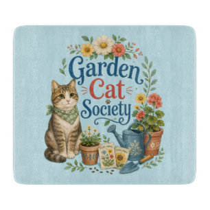 Garden Cat Society Cottagecore Florals Cutting Board