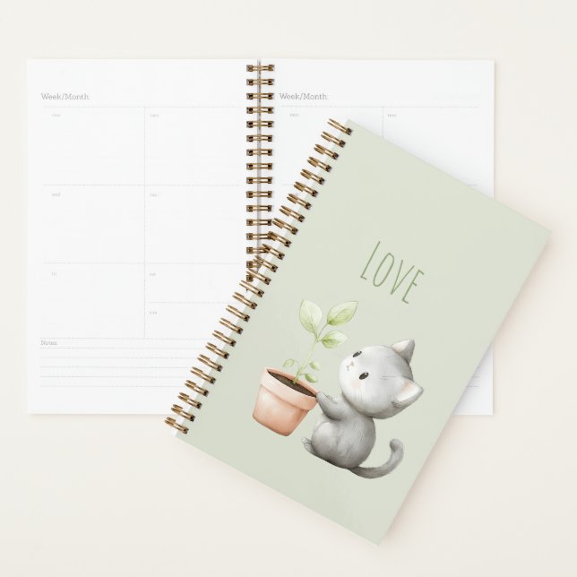 Garden Cat with Plant Love Planner (Display)