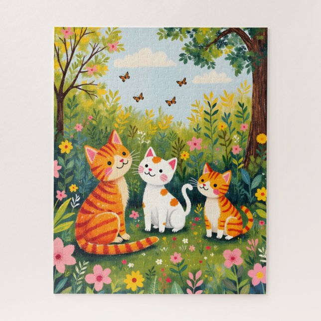 Garden Cats Puzzle (Vertical)