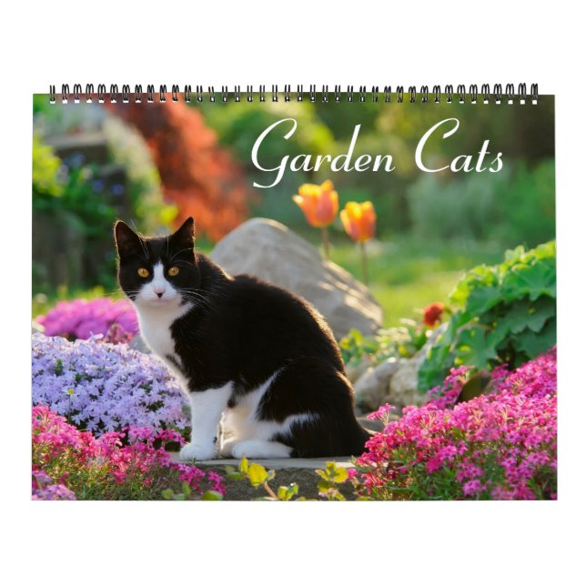 Garden Cats - size large Calendar (Cover)