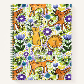 Garden Cats Sketchpad Notebook