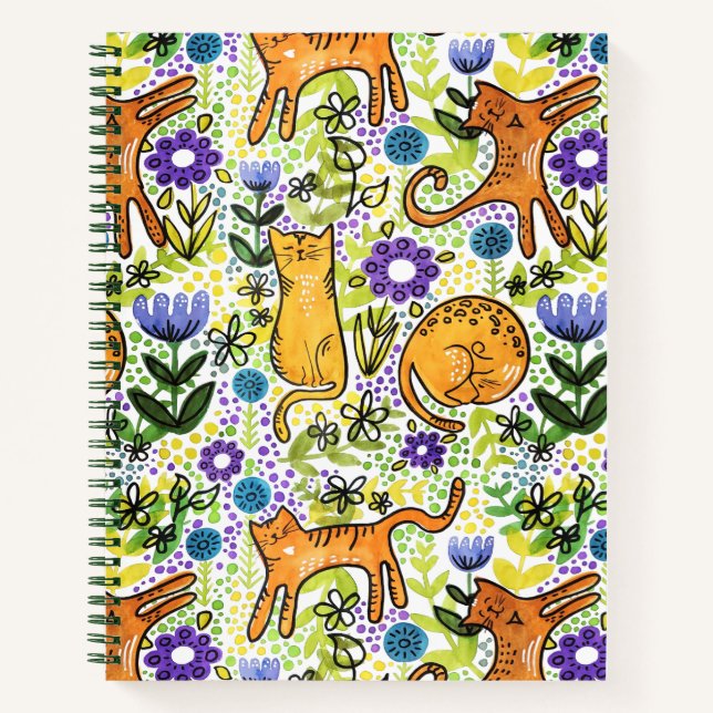 Garden Cats Sketchpad Notebook (Front)