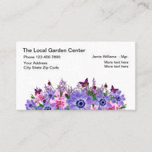 Garden Centre And Gardener Business Card