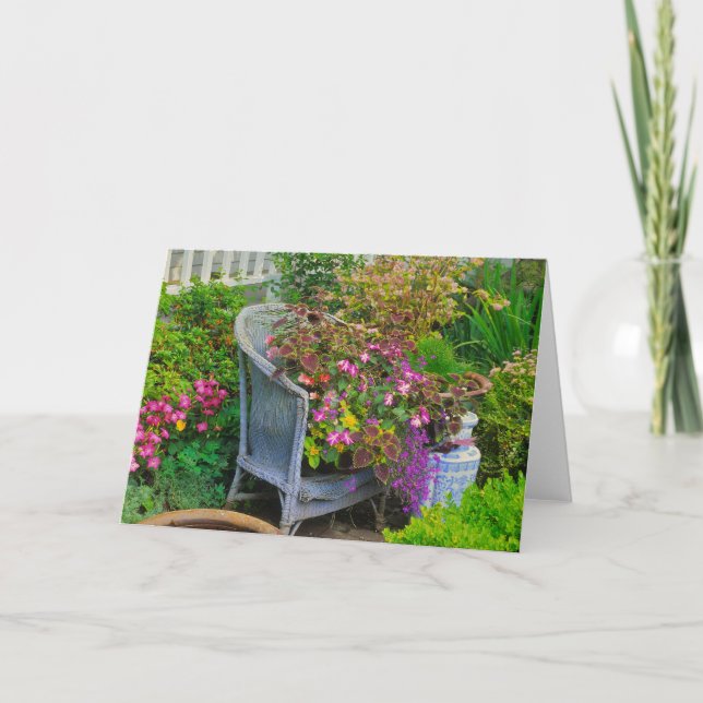 Garden Chair Greeting Card (Front)